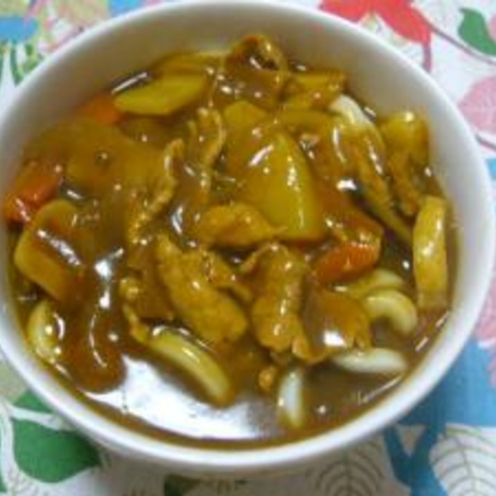 残りのカレーでカレーうどん